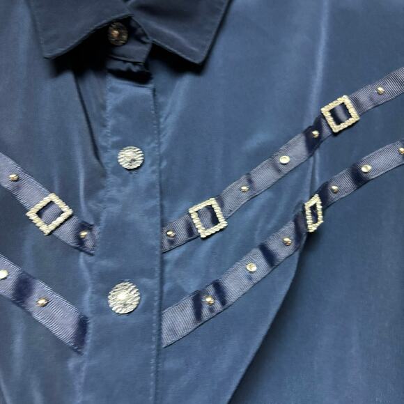 Vintage Rio Shorts Set Outfit Crystal Studded Jewel Cut Womens Medium USA Made - Picture 10 of 16